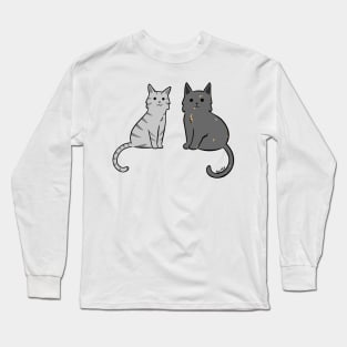 Two Cats in Color Long Sleeve T-Shirt